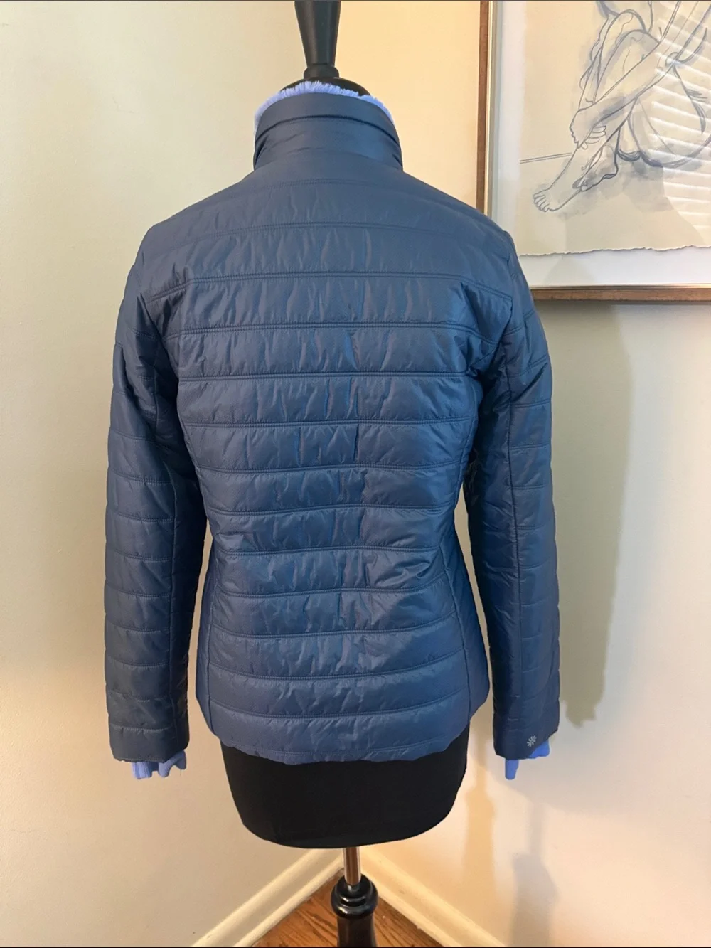 Athleta EXCELLENT CONDITION Girls Blue Warm+Fuzzy Jacket-Size 14